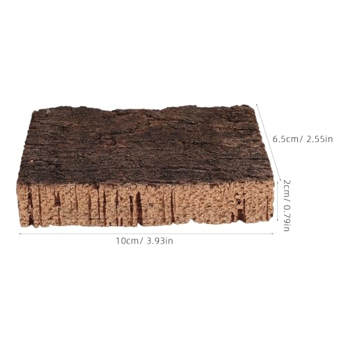 4pcs Natural Cork Bark for Terrarium, Reptile Climbing Background, Aquarium Wood Decoration Bark Hiding for Frogs Lizards Snakes 3.94x2.56 - size: 10.00X6.50X2.00CM