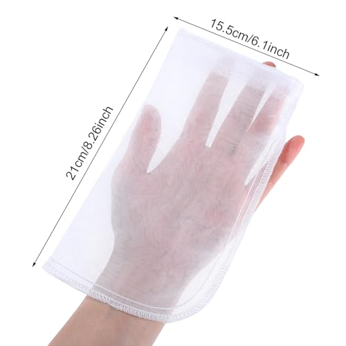 4 Pack Aquarium Filter Bags Fine Mesh Bag Filter Sock Nylon Aquarium Media Bag Reusable Extra Fine Filters Bags 180 Mesh Pouch Drawstring for Impurities Activated Carbon,White