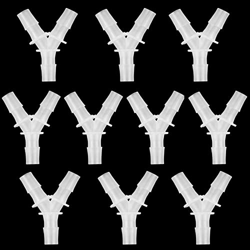 Feelers 3/4" Plastic Hose Barb Tee Fitting 10 Pack, Equal Barbed Y-Shaped 3-Way Connector, Tube Splicer Union Adapter for Air Line, Fuel Line, Water Hose - size: 3/4 inch, style: 10pcs-Y Shaped