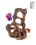 Aquarium Driftwood Fish Cave for Betta Fish Shrimp Hideout,10-12" Natural Porous Driftwood for Aquascaping with Low Tannins,Reptiles Shelter Fish Tank Decoration with Protein Cotton(No need to boil) - size: 10-12 INCHES