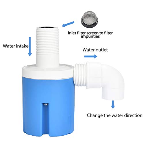3/4" Automatic Water Level Control Valve Inside Type,Inner Top Water Automatic Float Valve Water Level Control Valve Uesd for Water Tank, Solar Energy, Auto Pot, Aquarium - style: 3/4" Top Inner