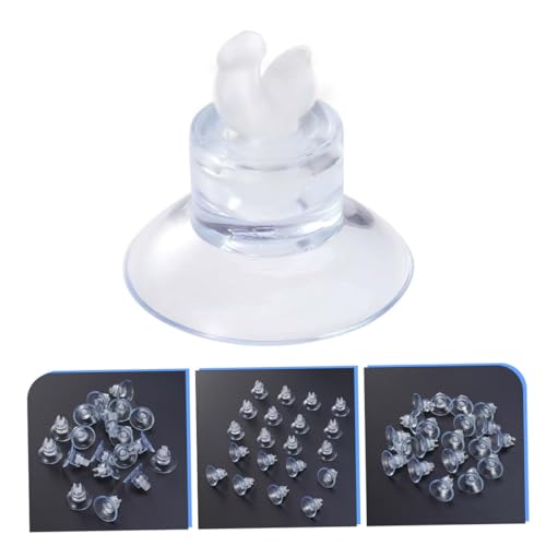 SHINEOFI 18pcs Aquarium Air Pump Airline Tube Holder Clips Rubber Suction Cups Fish Tank Hose Clamps for Aquatic Accessories