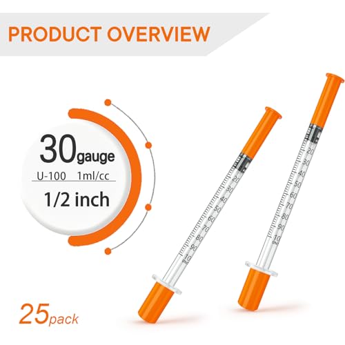 jeringas, 1cc/mL 30G 1/2 inch (12.7mm), Individually Packed, PACK 25. - size: 1mL-30G 1/2"-25