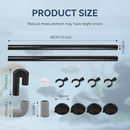 Aquarium Spray Bar Replacement for Fluval Spray Bar kit Compatible with Fluval 06, 07 Canister Filters, Aquarium Filter Water Aeration Accessory (Model: AHGA234)