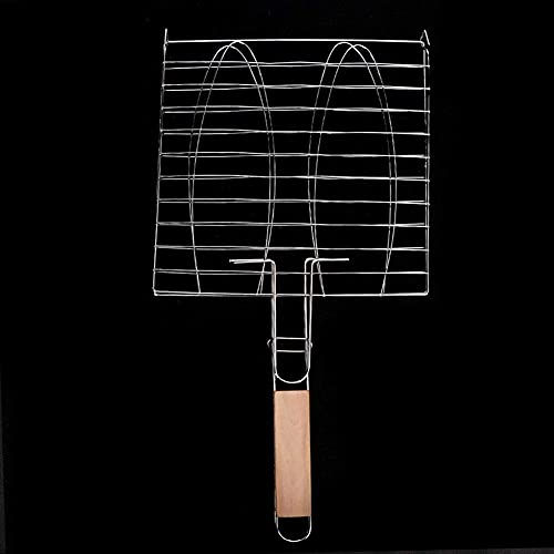 Fish Grill Basket, Stainless Steel Fish Grilling Rack Non Stick for Outdoor Grill Vegetables BBQ Grilling Rack for Oven Veggies Shrimp Cooking Accessories Outdoor Camping