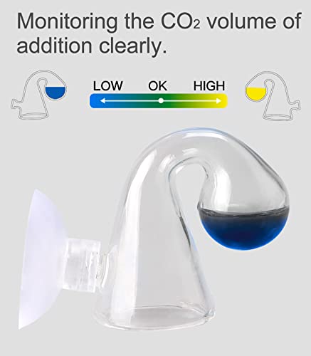 Aquarium CO2 Drop Checker CO2 Indicator (Glass Checker+15ml) - color: Glass Checker+15ml