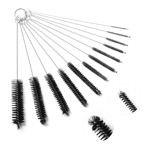 Straw Cleaner Brushes Sets, 24 Pieces Aquarium Filter Brushes, Length 8.26 Inch Stainless Steel Nylon Pipe Brush, Different Width Sizes Water Pipe Brush