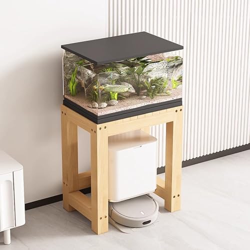 Thickened Solid Pine Wood Aquarium Stand, Multi - Functional Storage Rack with Anti - Slip & Quiet Design, Ideal for Home/Office/Pet Shop(60x45cm/23.6x17.7in) - size: 60x45cm/23.6x17.7in