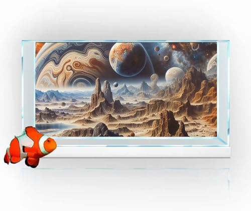 24X16IN Cosmic Spaceterrarium Background, Cool Parallel Space Themed Aquarium Reptile Habitat Background, Aquarium Background with 10EVA Double-Sided Tape - color: space02, size: 24X16in/60X40cm