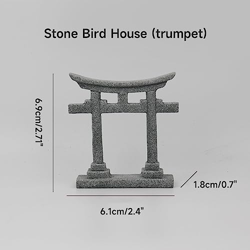 Japanese Torii Gate Aquariums Miniature Ornament Bridge Landscape Ornament for Fish Tanks Decoration Miniature Scene Accessory Garden Decor - size: Large