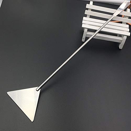 luzen 2Pcs Stainless Steel Aquarium Spatula Long Sand Spatula Scrapers Shovel Fish Tank Aquatic Plant Tools for Aquarium Accessories, 12.59 Inches (Silver)