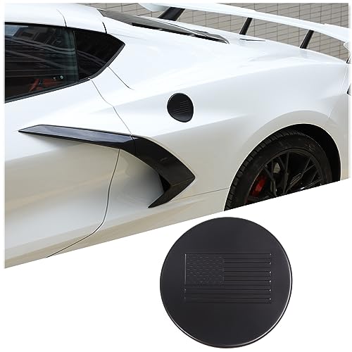 Fuel Tank Cap Trim Cover Compatible with Chevrolet Corvette C8 Stingray 2020-2024 ABS 1PCS,Gas Fuel Door Cover Trim Cap,Exterior Fuel Tank Cap Protection Trim Accessories (Matte Black) - color: Matte Black