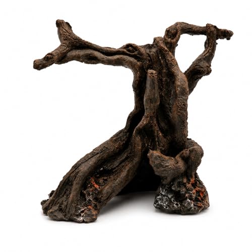 LUOZZY Aquarium Natural Trunk Aquarium Tree Root Model Resin Wood Branches for Underwater Fish Tank Decorations (Brown)