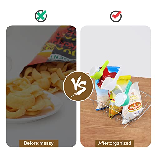 Bag Clips for Food Storage Sealing Clips with Pour Spouts Food Sealing Plastic Great for All Food or Cat/Dog Food Storage and Organization（6 Pack）