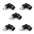 3/8 OD Tubing Push to Connect Air Fittings - 3/8" OD x 1/8" NPT 90 Degree Male Push Lock Fittings - 5 Packs - size: 3/8" OD X 1/8" MNPT