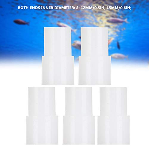 5Pcs Aquarium Water Tube Rubber Pipe Adapter Set, Transparent Hose Reducing Connector for Fish Tank, Dual - Size Silicone Tubing Fitting with Flexible Rubber Material for Aquarium (M 62x50cm / - size: M 62x50cm / 24.41x19.69in