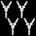 1/8" Hose Barb Fitting Equal Barbed Y Shaped 3 Way plastic Tubing Joint Splicer Mender Adapter Union for Oxygen Tubing Pipe Household Fuel Gas Liquid Air (Pack of 4) - size: 1/8 Inch