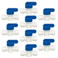 10 pcs Inline Shut Off Ball Valve 3/8 inch OD Tubing&Hose&Pipe Use Plastic Quick Connect Fittings for Water Purifier RODI System - style: 3/8 inch ball valve(10)