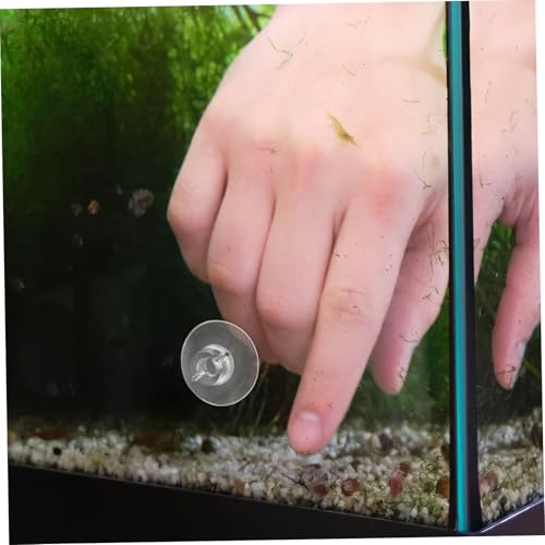 MERRYHAPY 20 Pcs High Transparency Fish Tank Suction Cups with Adjustable Cable Ties Durable Aquarium Plant Holder Clips for Binding Moss Shrimp Nest Effortless Setup and Resilient