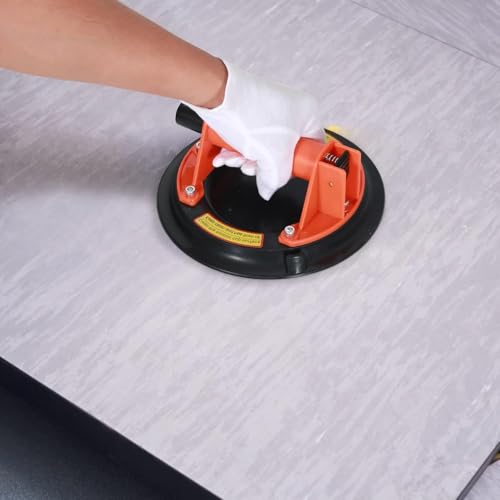 Glass Suction Cups to Lift Large Glass/Granite/Tile/Window 8.2 Inches, 468 Pounds Load Capacity, Vacuum Suction Cup Industrial Grade Heavy Duty Lifter for Moving Object, Orange, Carrying Case, 2 Pack
