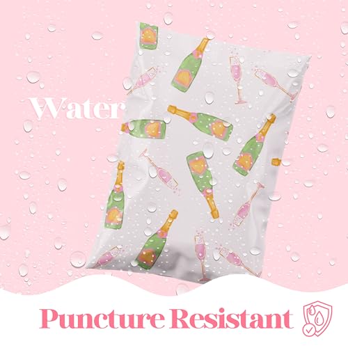 Pretty Package Store 6x9 Designer Poly Mailer 100 Pack Heavy Duty Waterproof Self Seal Shipping Bags for Small Business Large Mailing Envelopes Bulk Tear Resistant Packaging Pink Champagne - color: Champagne, size: 6x9