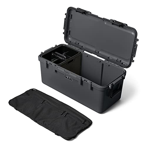 YETI LoadOut GoBox Collection, Divided Waterproof Cargo Case, Dry Box, Camera Case, Fishing Tackle Box - color: Charcoal, size: GoBox 60