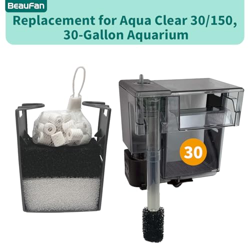 4 Set of Upgraded Three-Stage Filtration Tank Filter Maintenance Kit, Replacement for AquaClear 30/150 30-Gallon Aquarium - size: for 30 Power Filter