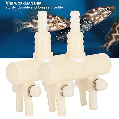2PCS Aquarium Air Control Lever Valve, Distributor Splitter Pump Accessories Set Plastic Easy Aquarium Air Pump Special Splitter Valve with Diverter Adjustable(S 2 Heads) - color: 2 heads