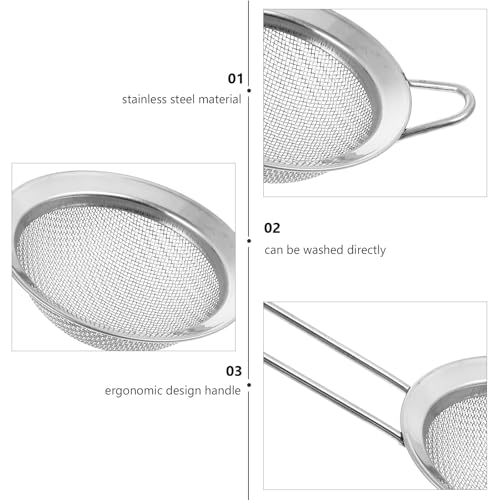 TOYANDONA 2pcs Stainless Steel Reptile Sand Substrate Scoop with Fine Mesh Sifter for Terrarium Bedding Cleaning and Sand Filtering