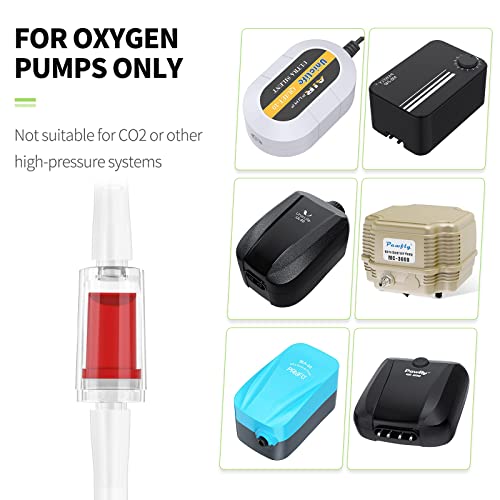 Pawfly Aquarium Check Valves Plastic One Way Non-Return Check Valve for Fish Tank - color: Red