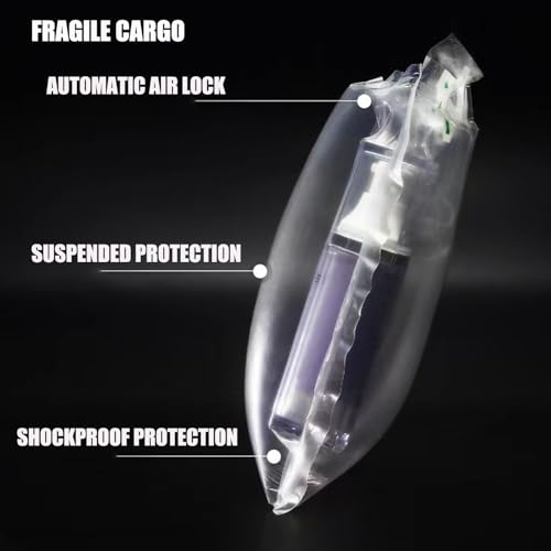 Miupoo Packaging Air Bags,Clear Plastic Inflatable Air Packaging Protector Bag with Free Pump Cushion,Air Cushion Blocking Packaging Bag,10x12 Inches,100 Pieces - size: 10x12×100 Inches