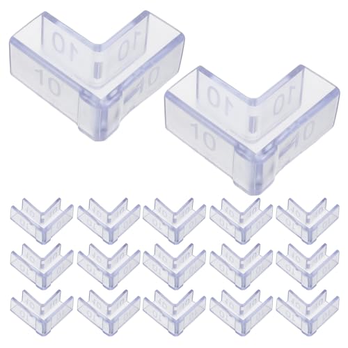 25pcs Aquarium Corner Guards for 10mm Glass Tank Plastic Edge Protectors with 90 Degree L-Shaped Design for Safety and Fish Tank Glass Edge Protection