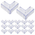 25pcs Aquarium Corner Guards for 10mm Glass Tank Plastic Edge Protectors with 90 Degree L-Shaped Design for Safety and Fish Tank Glass Edge Protection