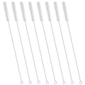 Drinking Straw Cleaning Brushes Set 12" Extra Long 12mm Extra Wide Pipe Tube Cleaner Nylon Bristles Stainless Steel Handle - 12" x 1/2" (12mm) - Set of 8