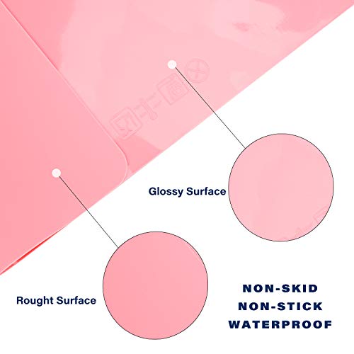 Gartful 23.6 x15.7 inch Resin Silicone Mats, X-Large Silicone Sheets for Jewelry Casting Molds, Nail Art, Acrylic Pouring, Nonstick Table Protector, Multipurpose Mat, Pink, Set of 2 - color: Pink, size: 2pcs - 23.6 x 15.7 inches