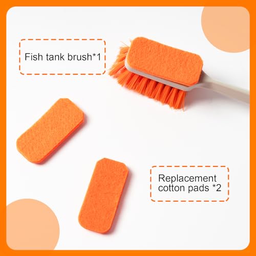 Small Fish Tank Cleaner Brush, Algae Scraper for Aquarium, Glass Aquarium Cleaning Tool, Fish Tank Cleaner Adapted for Glass and Acrylic Aquariums