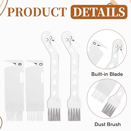 4 PCS Handheld Vacuum Brush Cleaner Tool, Universal Vacuum Brush Cleaning Tool, 2-in-1 Roller Cleaning Tools for Sweeping Robot (White) - color: White