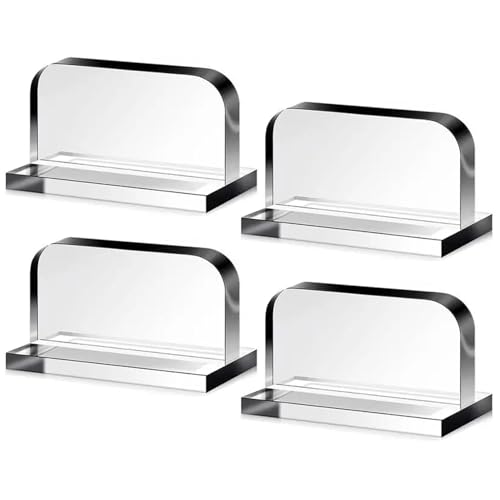 4Pcs Aquarium Lid Handle 1.4x1.4x2.4, Transparent Adhesive Acrylic Fish Tank Glass Top Handles