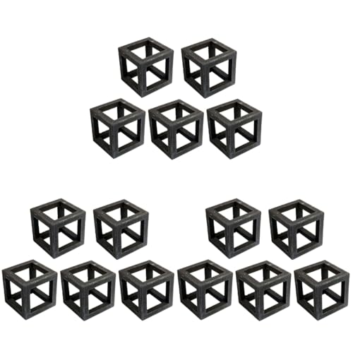 Balacoo 15 Pcs Shrimp Hideout for Aquarium: Ceramic Shelters Shrimp Breeding Cave, Aquarium Cubic Hideaway for Small Fish Crayfish - Fish Tank Accessories