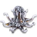 Glass Octopus Statue Home Decor, Hand Blown Glass Decor Ocean Figurines Octopus Sculpture, Murano Art Office Desk Paperweights Fish Tank Aquarium Sea Animals Christmas Birthday Gift (Black)