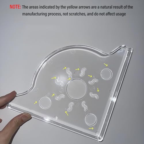 2Pack Clear Aquarium Plant Holder Top Haning Aquarium Corner Shelf Fish Tank Plant Holder for Aquatic Plants Storage Rack Floating Shelves for Fish Tank Decorations Accessories