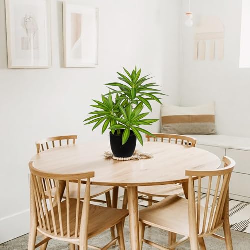 Faux Plants Dracaena Artificial Plant Realistic Green 16.1" Fake Plants in Pot Small Indoor Plants Fake Potted Plants Artificial Decor for Home Living Room Bathroom Office House Table Desk Shelf - color: Green