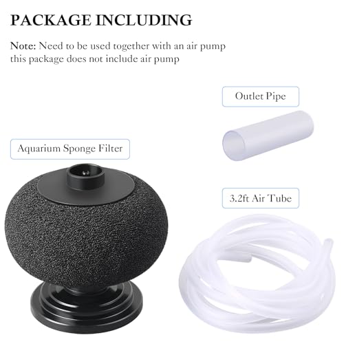 HITOP Diameter 4in Aquarium Bio Sponge Filter: 5-40gallon Air-Powered Fish Tank Filter, Quiet Filter for Aquarium/Betta Tank/Shrimp Tank/Fry Tank - style: Large 4in-1pack