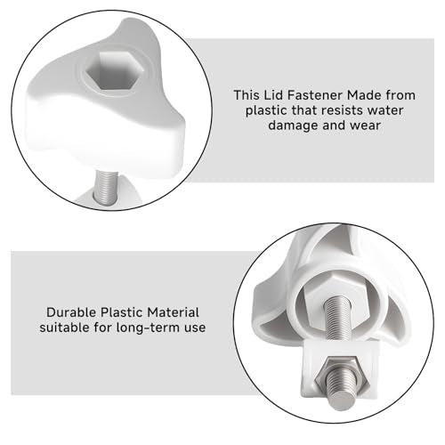 A20215 Replacement Lid Fastener Kit Compatible with Fluval FX6 FX5 FX4 FX2 Canister Filters, for Aquarium Filter Lid Lock Clips Accessories, Filter Parts with 6 Fasteners & 12 Barrel Nuts, 6 Pack