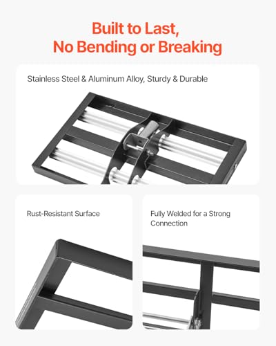 VEVOR Updated Lawn Leveling Rake with Roller, 17'' x 10" Stainless Steel Lawn Leveler with 63.4'' Adjustable Handle, Heavy Duty Yard Leveling Rake, Effort Saving Lawn Leveling Tool for Yard Golf Court - size: 17"x10", style: with Roller: Stainless Steel
