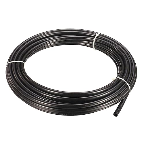 Utah Pneumatic 1/4" Air Line Tubing, 32.8ft Nylon Pa12 Hose, Dot Approved For Truck, Trailer & Industrial Use, High Pressure Flexible Pneumatic Line (black) - color: Black, size: 1/4" x 32.8 Feet