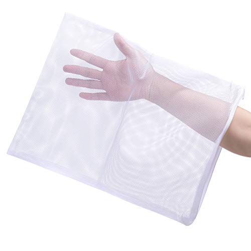 JIHAQUA Aquarium Filter Bags Large - Reusable Fish Tank Filter Media Mesh Bags with Plastic Zipper (11.5 x 15.5 inch (6 Pack)) - size: 11.5 x 15.5 inch (6 Pack)