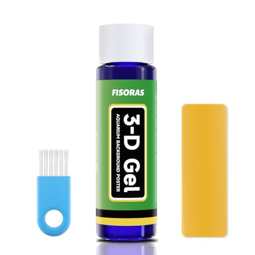 Aquarium Background Gel, 30ML(1OZ) Glue for Fish Tank with Brush and Scraper, Easy to Apply, Clearer and Brighter