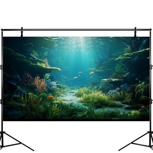 Ocean Floor Fish Tank Background Under The Sea Coral Reef Aquarium Background Underwater Aquatic Plants Corals Rock Cave Terrarium Backgrounds Tropical Fish Ocean Aquarium Backgrounds Decors 24x12in - color: Coral Green, size: 24(W)x12(H)inches/ 60(W)*30c