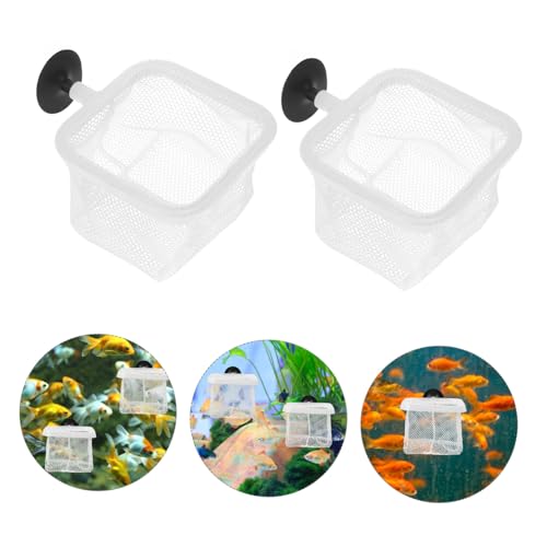 ERINGOGO 5pcs Fish Tank Separator Net with Cups Aquarium Fish Breeding Holder Easy Installation Deformation Resistant and